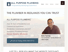 Tablet Screenshot of all-purpose-plumbing.com